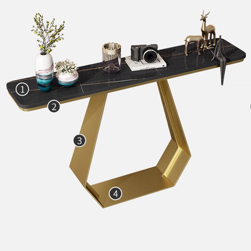 11" Wide Stone Contemporary Console Table Rectangle Accent Table Clearhalo 'Console Tables' 'console_tables' 'Entry & Mudroom Furniture' 'furn' 'furn_console_tables' 'Furniture' 1200x1200_70b7c112-c6b6-4f0b-804a-98abf95a6df8