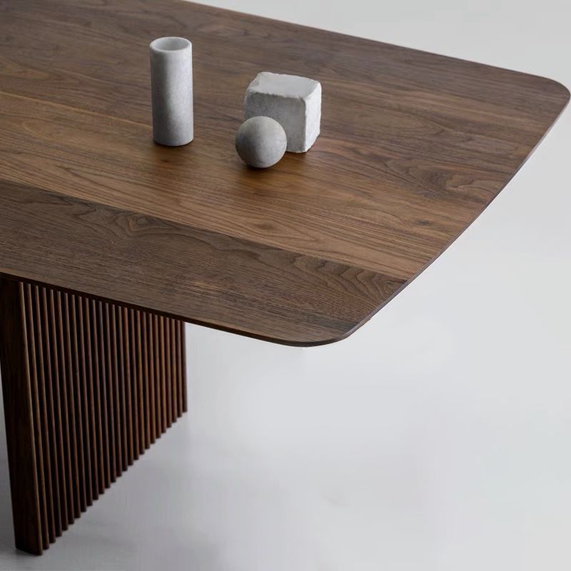 Rectangle Shape Minimalist Dining Table Wood Color Fixed Table with Solid Wood Clearhalo ' dining_table' 'Dining Tables & Seating' 'Dining Tables' 'furn' 'furn_dining_table' 'Furniture' 'furniture_dining_table' 'Kitchen & Dining Furniture' 'kitchen&dining_furn' 'kitchen' 'kitchen_dining_table' 1200x1200_70b7cb03-a8d7-40d1-8c4d-6904166a3d9b