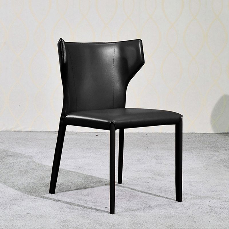 Sillas de cocina de cuero de faux contemporánea sillas laterales de ala