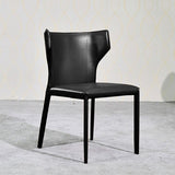 Sillas de cocina de cuero de faux contemporánea sillas laterales de ala