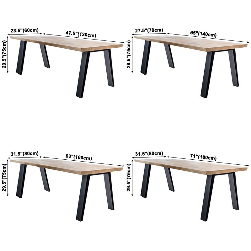 Solid Wood Brown Tone Dining Table Industrial Style 4 Legs Table for Dining Room Clearhalo ' dining_table' 'Dining Tables & Seating' 'Dining Tables' 'furn' 'furn_dining_table' 'Furniture' 'furniture_dining_table' 'Kitchen & Dining Furniture' 'kitchen&dining_furn' 'kitchen' 'kitchen_dining_table' 1200x1200_70b86cf0-351d-4d89-a7bb-79c533ceec43