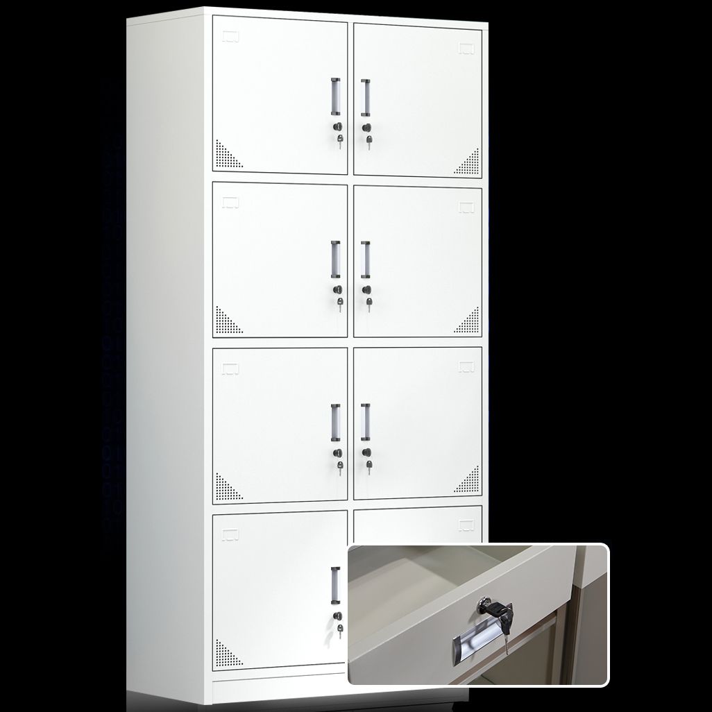 Contemporary Steel Storage Cabinet Hinged Wardrobe Armoire for Home Clearhalo 'Armoires & Wardrobes' 'armoires_wardrobes' 'Bedroom Furniture' 'furn' 'furn_armoires_wardrobes' 'Furniture' 1200x1200_70bd00da-353f-4e2b-b6d3-f20eaca0971b