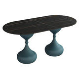 Oval Sintered Stone Table for Restaurant Modern Dining Table with Double Pedestal Base Clearhalo ' dining_table' 'Dining Tables & Seating' 'Dining Tables' 'furn' 'furn_dining_table' 'Furniture' 'furniture_dining_table' 'Kitchen & Dining Furniture' 'kitchen&dining_furn' 'kitchen' 'kitchen_dining_table' 1200x1200_70be0fbc-facb-428d-b81b-14380fec11fd
