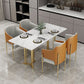 Glam Style 1/2/5 Pieces Dinette Set Rectangle Dinette Table with Dining Chair Clearhalo 'Dining Room Sets' 'Dining Tables & Seating' 'dining_room_set' 'furn' 'furn_dining_room_set' 'Furniture' 'furniture_dining_room_set' 'Kitchen & Dining Furniture' 'kitchen&dining_furn' 'kitchen' 1200x1200_70bf0aeb-176e-4a63-9bb2-616c3679a706
