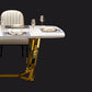Metal Traditional Luxury Rectangle Indoor Table Sintered Stone Table with Trestle Base Clearhalo ' dining_table' 'Dining Tables & Seating' 'Dining Tables' 'furn' 'furn_dining_table' 'Furniture' 'furniture_dining_table' 'Kitchen & Dining Furniture' 'kitchen&dining_furn' 'kitchen' 'kitchen_dining_table' 1200x1200_70bf8aa6-18e0-4f1c-8ac7-0a81bf130b80