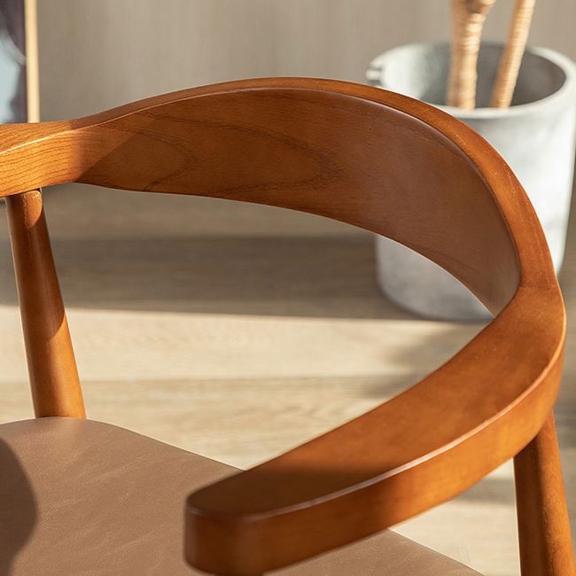 Contemporary Home Arm Chair Open Back Upholstered Wood Dining Room Chair Clearhalo ' kitchen&dining_furn' 'Dining Chairs' 'Dining Tables & Seating' 'dining_chair' 'furn' 'furn_dining_chair' 'Furniture' 'furniture_dining_chair' 'Kitchen & Dining Furniture' 'kitchen' 1200x1200_70c1ed95-33b7-44ea-b4d9-83749989aad5