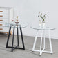 Simplicity Style Round Pedestal Dining Table Clear Glass Home Furniture Clearhalo ' dining_table' 'Dining Tables & Seating' 'Dining Tables' 'Furniture' 'furniture_dining_table' 'Kitchen & Dining Furniture' 'kitchen&dining_furn' 'kitchen' 'kitchen_dining_table' 1200x1200_70c3d6bd-6545-419e-b880-5f222e8239ca