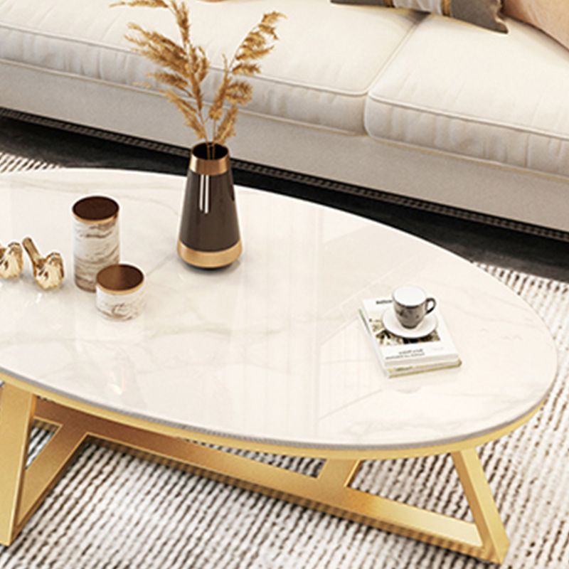 Contemporary Coffee Table Oval Single Stone Coffee Cocktail Table Clearhalo 'Coffee & Accent Tables' 'Coffee Tables' 'coffee_tables' 'furn' 'furn_coffee_tables' 'Furniture' 'Living Room Furniture' 1200x1200_70c42058-c87a-46e1-96c4-b0d78996f5e9