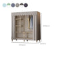 Foldable Metal Frame Wardrobe Armoire Freestanding Wardrobe with Shelves Clearhalo 'Armoires & Wardrobes' 'armoires_wardrobes' 'Bedroom Furniture' 'furn' 'furn_armoires_wardrobes' 'Furniture' 1200x1200_70c5b9e1-c1c3-41d0-bb43-7dc6e3018419