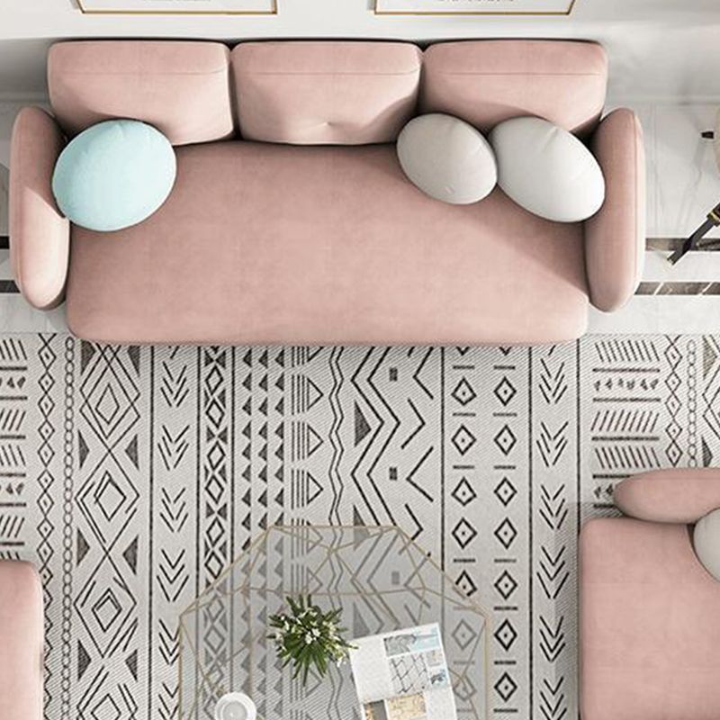 Divano moderno con braccio quadrato e schiena stretta per l'appartamento, 84,65 "