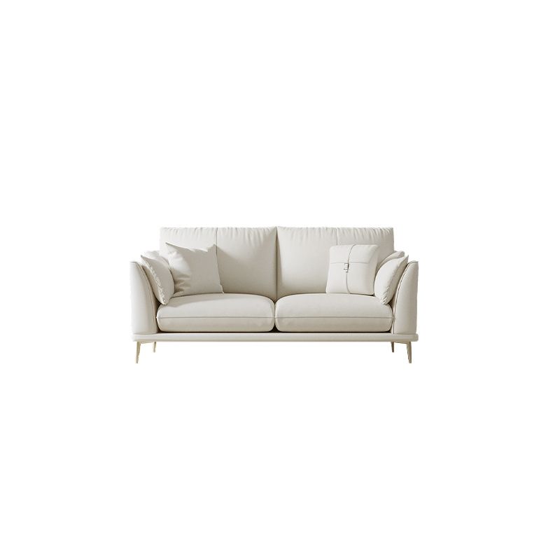 SOFA DI PELLE FUCCHIO 36.22 "D X 35.43" H divano braccio svasato per soggiorno