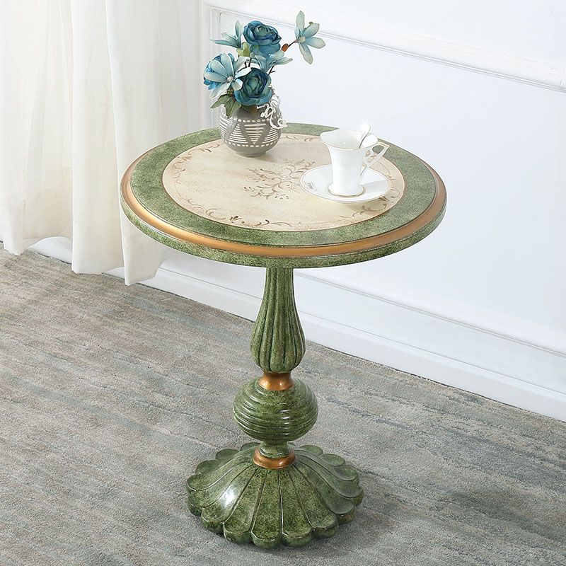 Tavolino in legno in legno in stile country francese 26.77 "tavolo da piedistallo alto