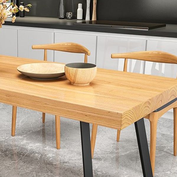 Industrial Natural Dining Set Rectangle 1/2/4/5/6/7 Pieces Dinette Set Clearhalo 'Dining Room Sets' 'Dining Tables & Seating' 'dining_room_set' 'furn' 'furn_dining_room_set' 'Furniture' 'Kitchen & Dining Furniture' 1200x1200_70c814e7-47a0-4ede-8a8d-0723db849421