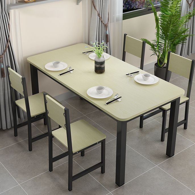 Modern Style Table with Rectangle Shape Standard Height Table and 4 Legs Base for Home Use Clearhalo 'Dining Room Sets' 'Dining Tables & Seating' 'dining_room_set' 'Furniture' 'furniture_dining_room_set' 'Kitchen & Dining Furniture' 'kitchen&dining_furn' 'kitchen' 1200x1200_70ca0495-4ea5-4777-9a58-282ebd466150