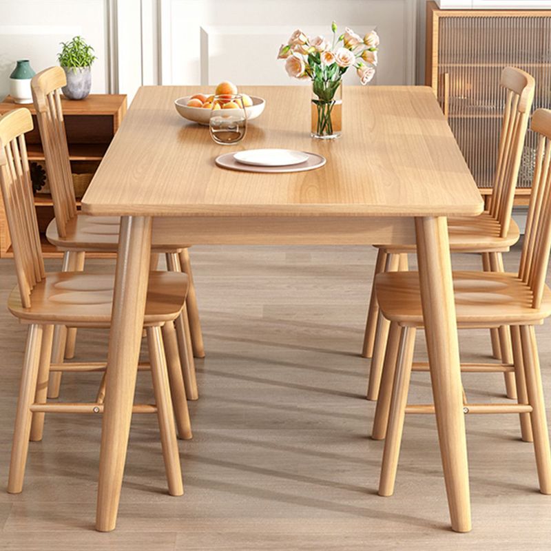 Modern Solid Wood Dining Table Brown Rectangle Table with 4 Legs for Home Use Clearhalo ' dining_table' 'Dining Tables & Seating' 'Dining Tables' 'furn' 'furn_dining_table' 'Furniture' 'furniture_dining_table' 'Kitchen & Dining Furniture' 'kitchen&dining_furn' 'kitchen' 'kitchen_dining_table' 1200x1200_70ca5035-9db3-4f55-91e4-e54b868c8bb6