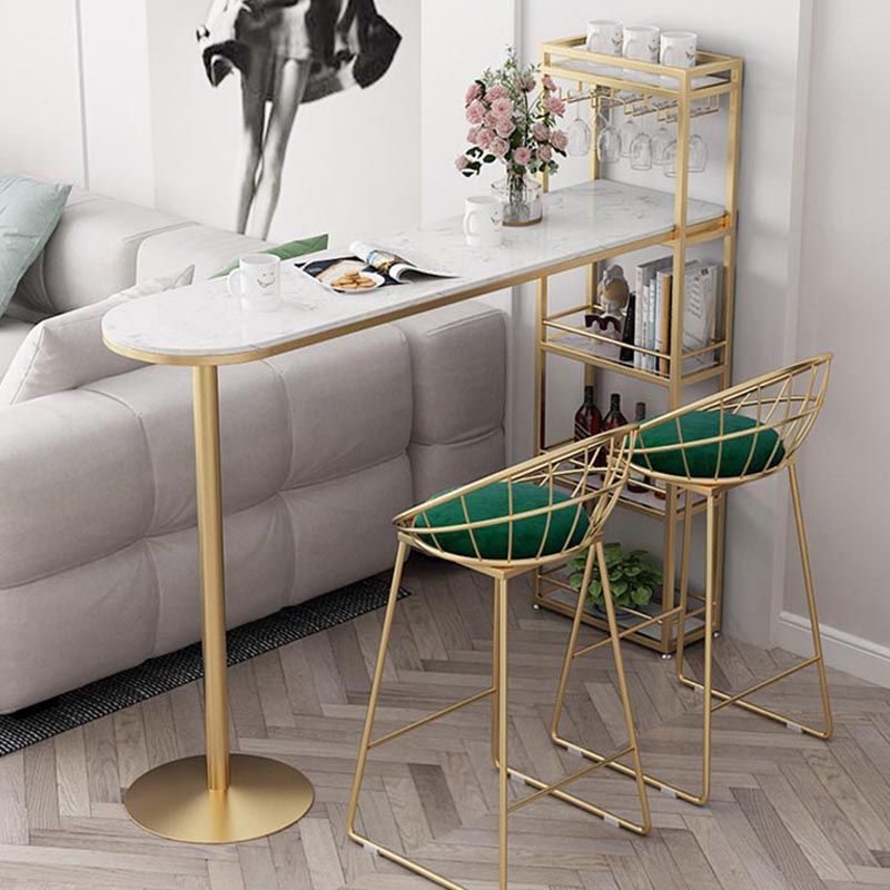 Tavolo da bar contemporaneo in pietra top tavolo da bistrot interno con portapacing