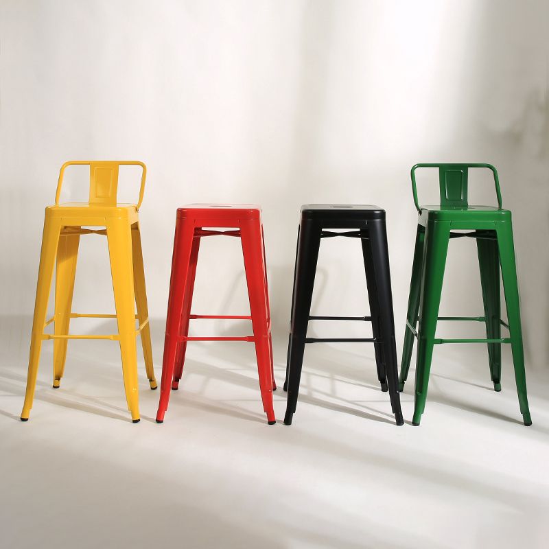 Industrial Bar and Counter Stool Metal Square Stool with 4 Legs Clearhalo 'Bar Furniture' 'Bar Stools' 'bar_stools' 'furn' 'furn_bar_stools' 'Furniture' 'furniture_bar_stools' 'Kitchen & Dining Furniture' 1200x1200_70caf9aa-d6fd-4e1e-9a5c-5468801d4b37