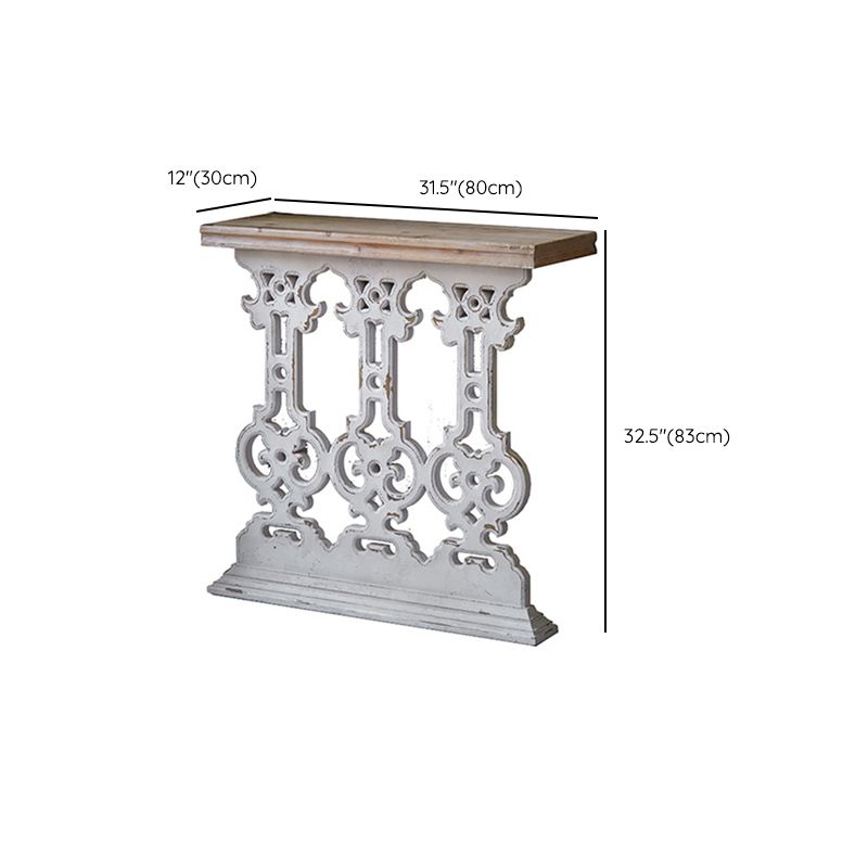 Rectangle Shape French Country Console Table White Wood Sofa Table Clearhalo 'Console Tables' 'console_tables' 'Entry & Mudroom Furniture' 'furn' 'furn_console_tables' 'Furniture' 1200x1200_70cb0ef4-a612-48e4-a2a5-06be5391d315
