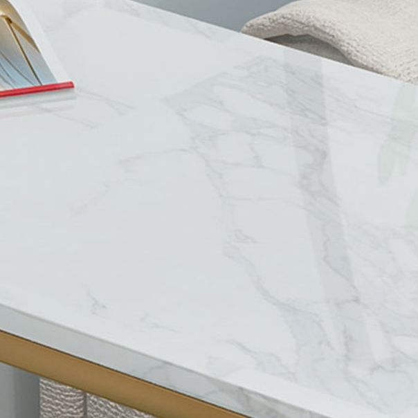 White and Black Glam Style Bar Table in Marble and Metal Milk Tea Shop Bar Table Clearhalo 'Bar Furniture' 'Bar Tables' 'bar_tables' 'furn' 'furn_bar_tables' 'Furniture' 'furniture_bar_tables' 'Kitchen & Dining Furniture' 1200x1200_70cb361b-57a2-443b-a2ea-1cbe820af7cc