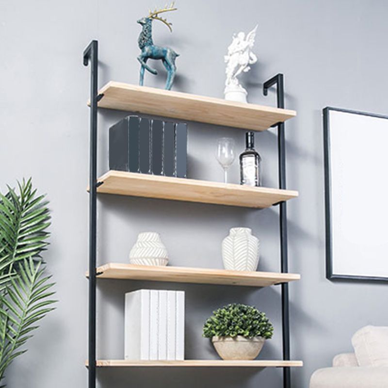 Industrial Wall Mounted Bookshelf Iron Frame Solid Wood Shelf Bookshelf Clearhalo 'Bookcases' 'furn' 'furn_bookcases' 'Furniture' 'furniture_bookcases' 'kitchen' 'kitchen_bookcases' 'Living Room Furniture' 'Office Furniture' 1200x1200_70cb5e66-28a7-4ebf-9a9d-a9b5876a0743