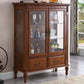 Square Side Cabinet Mid-Century Modern Accent Cabinet with Brown