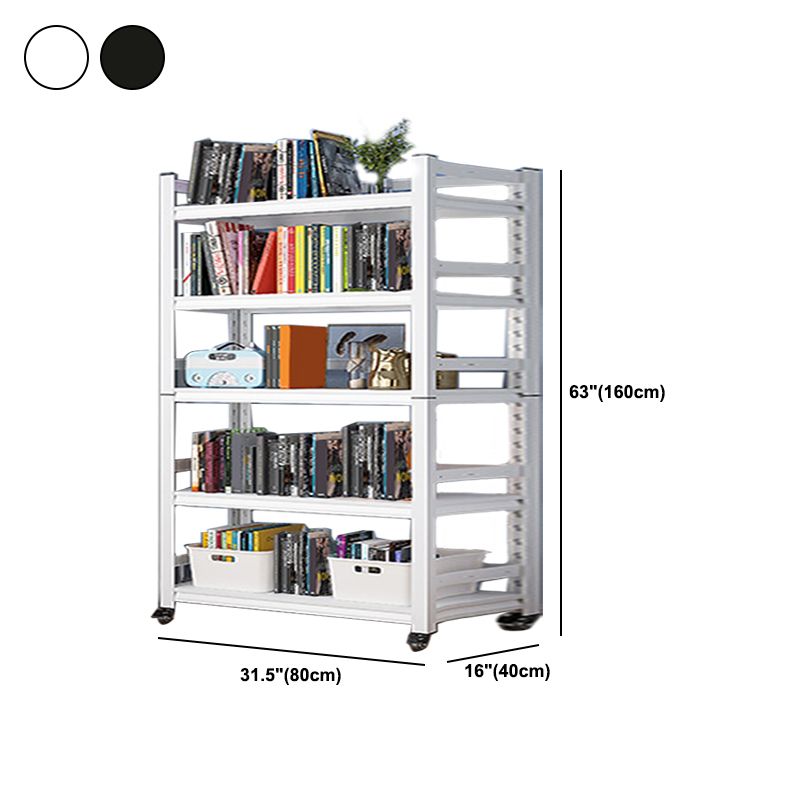 Open Standard Bookshelf Modern Minimalist Metal Rectangular Bookcase Clearhalo 'Bookcases' 'furn' 'furn_bookcases' 'Furniture' 'Office Furniture' 1200x1200_70ce9720-13d6-41df-aeb2-cf520d6525e9