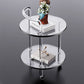 Transparent Acrylic End Table Modern Round Accent Side Table