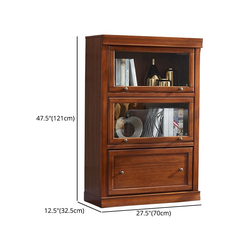Espresso Shelf Bookcase With Doors Closed Back Shelf for Office Clearhalo 'Bookcases' 'furn' 'furn_bookcases' 'Furniture' 'furniture_bookcases' 'Office Furniture' 1200x1200_70d120f4-df96-40dd-b461-27c604f15a49