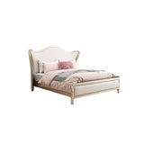 Victorian Standard Bed Foam Pine Wood Bed Frame With Custom Gold Legs