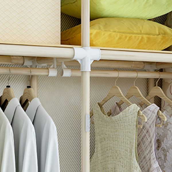 Moderne stijl garderobe massief hout 1-deuren garderobe kast voor slaapkamer