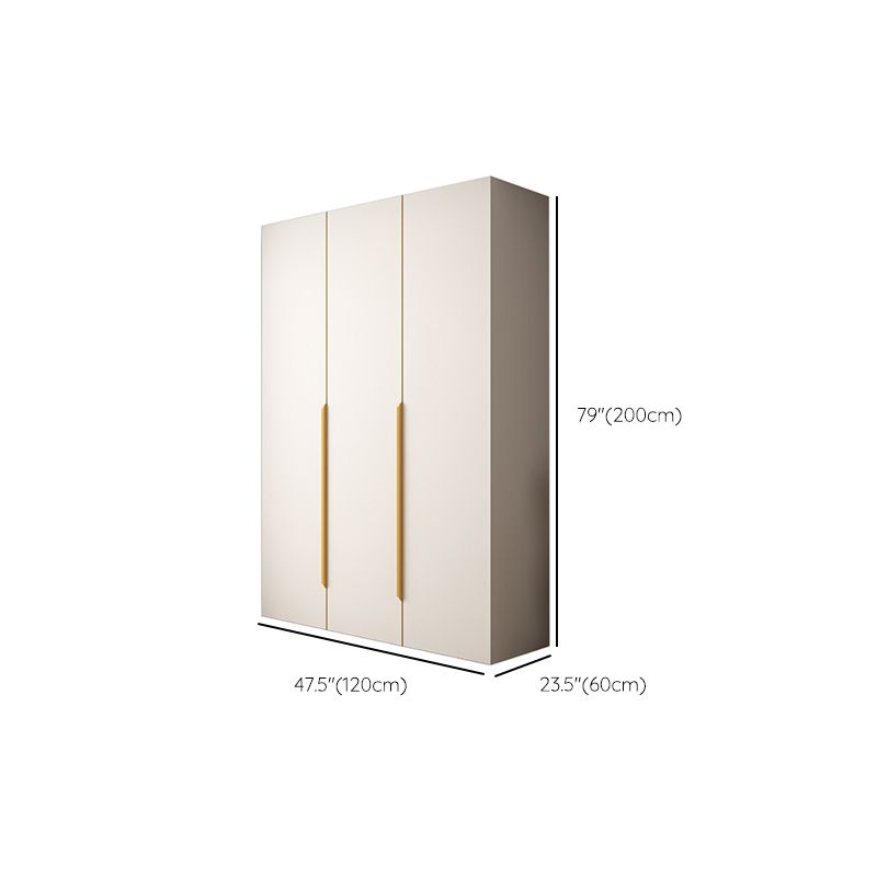 Hinged Wardrobe Closet White Engineered Wood Wardrobe Armoire Clearhalo 'Armoires & Wardrobes' 'armoires_wardrobes' 'Bedroom Furniture' 'furn' 'furn_armoires_wardrobes' 'Furniture' 1200x1200_70d379b2-ccc4-416d-9b07-54b683aca711