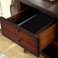 Contemporary Solid Wood End Table Rectangular Side Table with Storage and Shelf