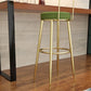 Industrial Low Back Counter Stool Armless Bar Chair with Metal Footrest