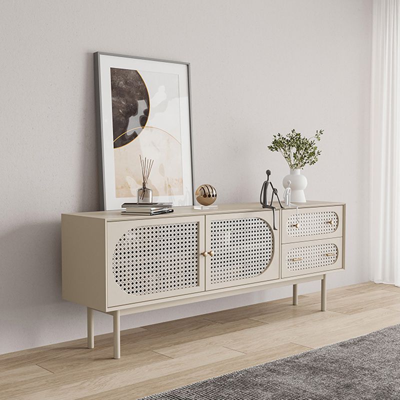 Glam Faux Wood Sideboard for Home Beige Indoor Dining Buffet with Drawers Clearhalo 'buffet_sideboard' 'Buffets & Sideboards' 'furn' 'furn_buffet_sideboard' 'Furniture' 'Kitchen & Dining Furniture' 1200x1200_70d91535-79e7-49cc-8a00-becf365aa41e