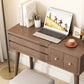 Scrivania in legno massello scrivania da remoto set di vanità per trucco specchio con cassetto