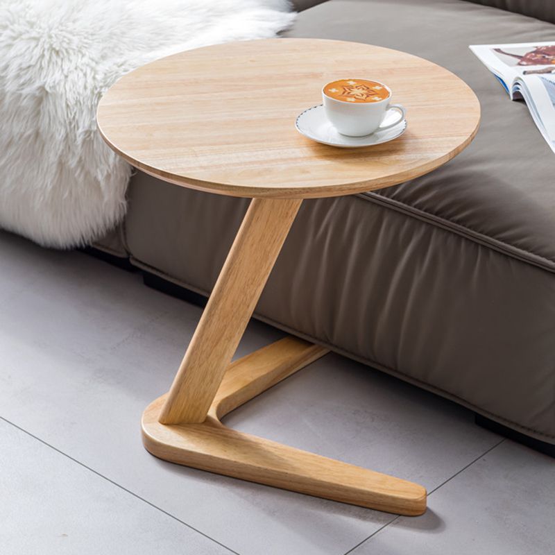 Scandinavian Solid Wood End Table Abstract Base Table Living Room Side Table
