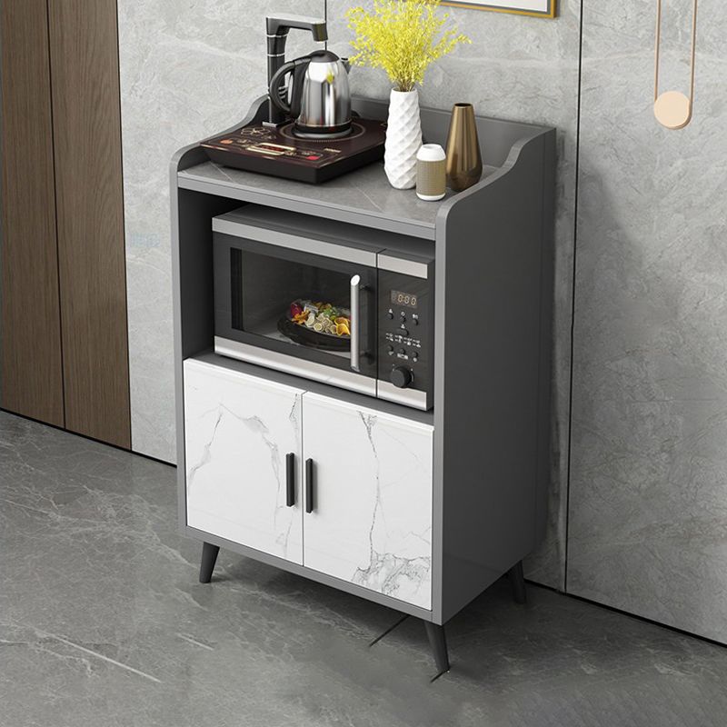 Sieto -board in stile moderno imitazione in legno di stoccaggio aperto credenza con porte