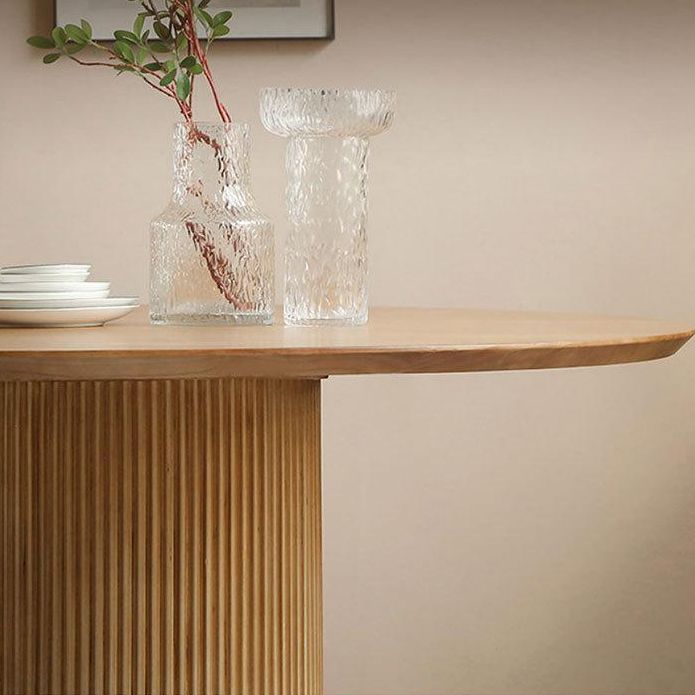 1/2/3/4 piezas Juego de comedor moderno Mesa redonda de madera maciza con sillas de plástico