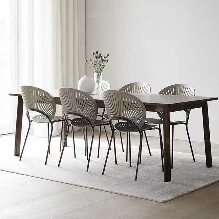 Contemporary Home Side Chair Open Back Metal Legs Wood Dining Room Chair Clearhalo ' kitchen&dining_furn' 'Dining Chairs' 'Dining Tables & Seating' 'dining_chair' 'furn' 'furn_dining_chair' 'Furniture' 'furniture_dining_chair' 'Kitchen & Dining Furniture' 'kitchen' 1200x1200_70df28e6-3e8c-4b37-86e0-bb438015d184