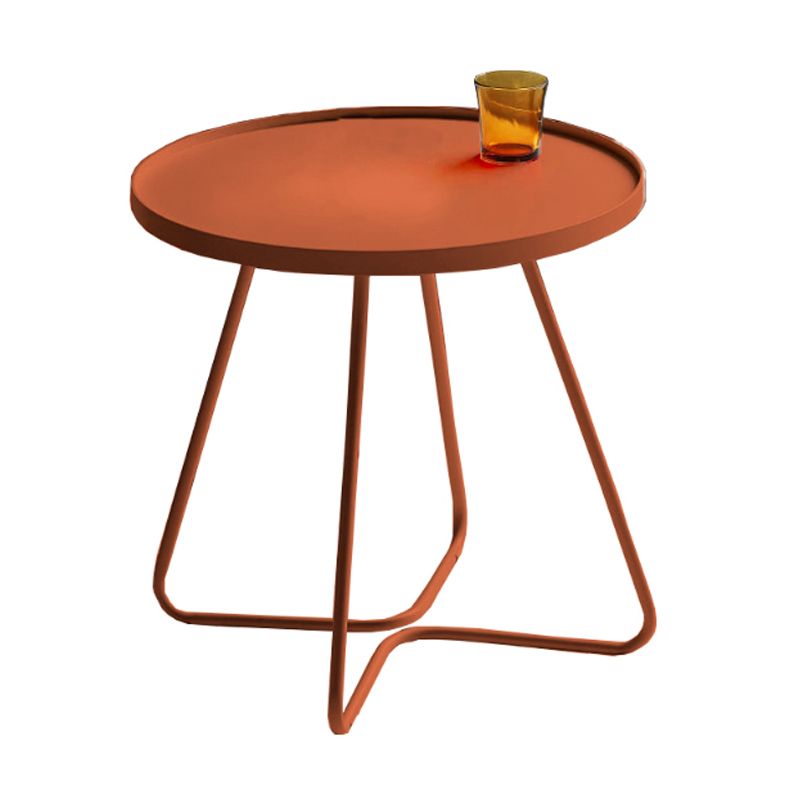 Mid-Century Metal Sled End Table Round Side Table for Living Room Clearhalo 'Coffee & Accent Tables' 'End & Side Tables' 'end_side_tables' 'furn' 'furn_end_side_tables' 'Furniture' 'Living Room Furniture' 1200x1200_70e226cc-5fb7-4301-bacc-3d55a65292a5