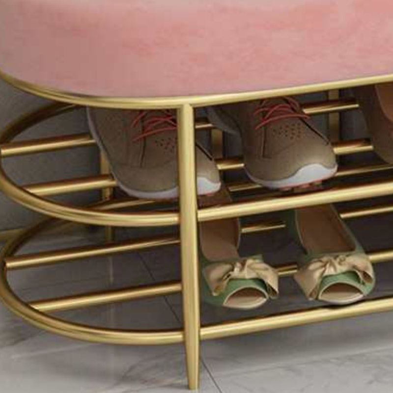 13.65-inch W Modern Entryway Bench Cushioned Metal Seating Bench Clearhalo 'Benches' 'Chairs & Seating' 'furn' 'furn_benches' 'Furniture' 'Living Room Furniture' 1200x1200_70e26431-c74b-41f0-931e-2e039876ed95