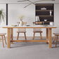 White Stone Top Table Set with Wooden Frame 1/2/5 Pieces Modern Dinette Set Clearhalo 'Dining Room Sets' 'Dining Tables & Seating' 'dining_room_set' 'furn' 'furn_dining_room_set' 'Furniture' 'Kitchen & Dining Furniture' 1200x1200_70e3a5ee-6c58-4039-93a1-9a74e8e769e0