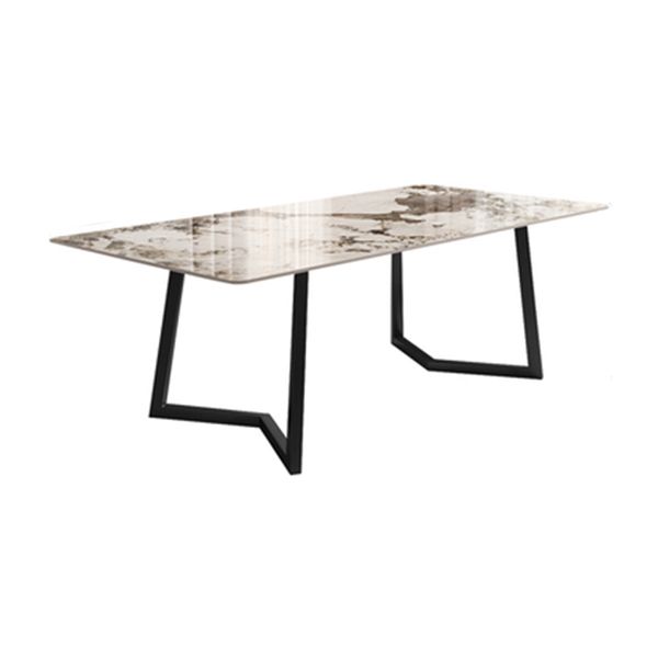 Modern 1/2/3/5/7 Pieces Dining Set Sintered Stone Dining Table Set with Leather Chairs Clearhalo 'Dining Room Sets' 'Dining Tables & Seating' 'dining_room_set' 'furn' 'furn_dining_room_set' 'Furniture' 'furniture_dining_room_set' 'Kitchen & Dining Furniture' 'kitchen&dining_furn' 'kitchen' 1200x1200_70e4673e-0fc2-4425-8467-54730f58edb8