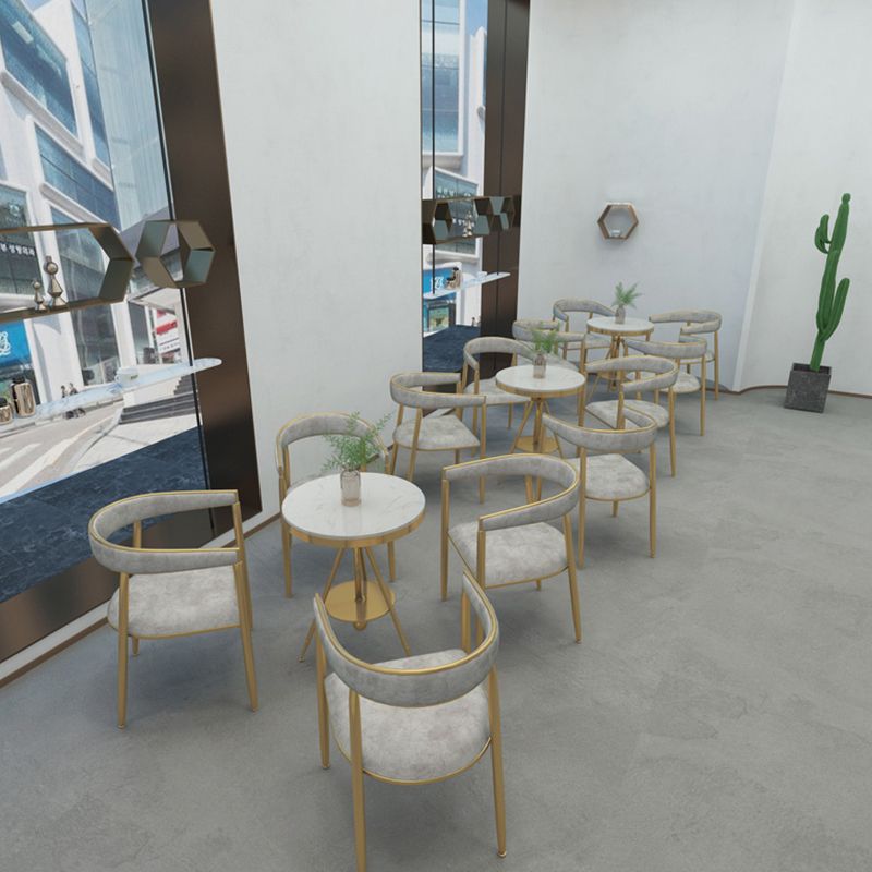 Glam Style Dining Arm Chair Upholstered Open Back Dining Chair for Indoor Clearhalo 'Dining Chairs' 'Dining Tables & Seating' 'dining_chair' 'furn' 'furn_dining_chair' 'Furniture' 'furniture_dining_chair' 'Kitchen & Dining Furniture' 1200x1200_70e47308-96ce-4f37-aa8c-dca37d75af6b