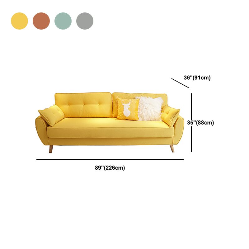 Divano standard contemporaneo set di divano braccio svasato con cuscini