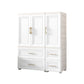 White Plastic Contemporary Storage Cabinet Interior Cabinet for Bedroom