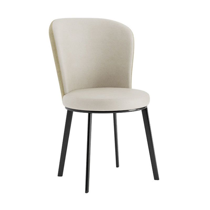 Contemporary Faux Leather Side Chair for Home Armless Solid Back Chair Clearhalo 'Dining Chairs' 'Dining Tables & Seating' 'dining_chair' 'furn' 'furn_dining_chair' 'Furniture' 'furniture_dining_chair' 'Kitchen & Dining Furniture' 1200x1200_70e6c889-02c1-43b8-ad5c-92014d7675fe