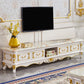 Traditionele TV-standaard Console Houten mediaconsole TV-standaard met 4 laden