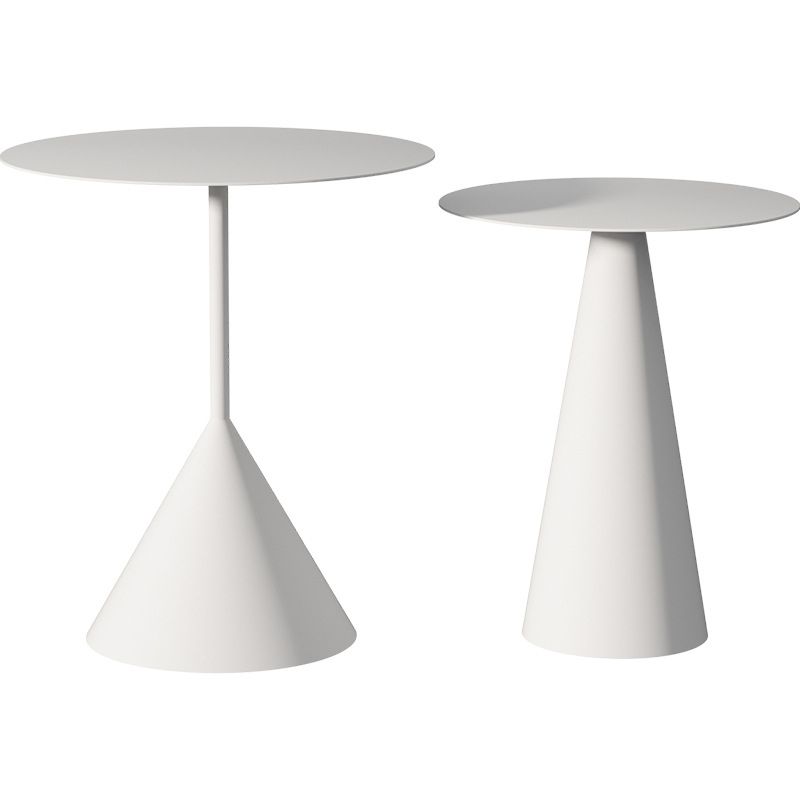 中世紀のモダンな黒/白いカクテルテーブルラウンドコーヒーテーブル