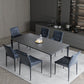 Grey Sintered Stone Top Dining Table Rectangle Table with Metal Base and 4 Legs Clearhalo ' dining_table' 'Dining Tables & Seating' 'Dining Tables' 'Furniture' 'furniture_dining_table' 'Kitchen & Dining Furniture' 'kitchen&dining_furn' 'kitchen' 'kitchen_dining_table' 1200x1200_70e7a5de-15d3-478e-b5e1-f35121bef84c